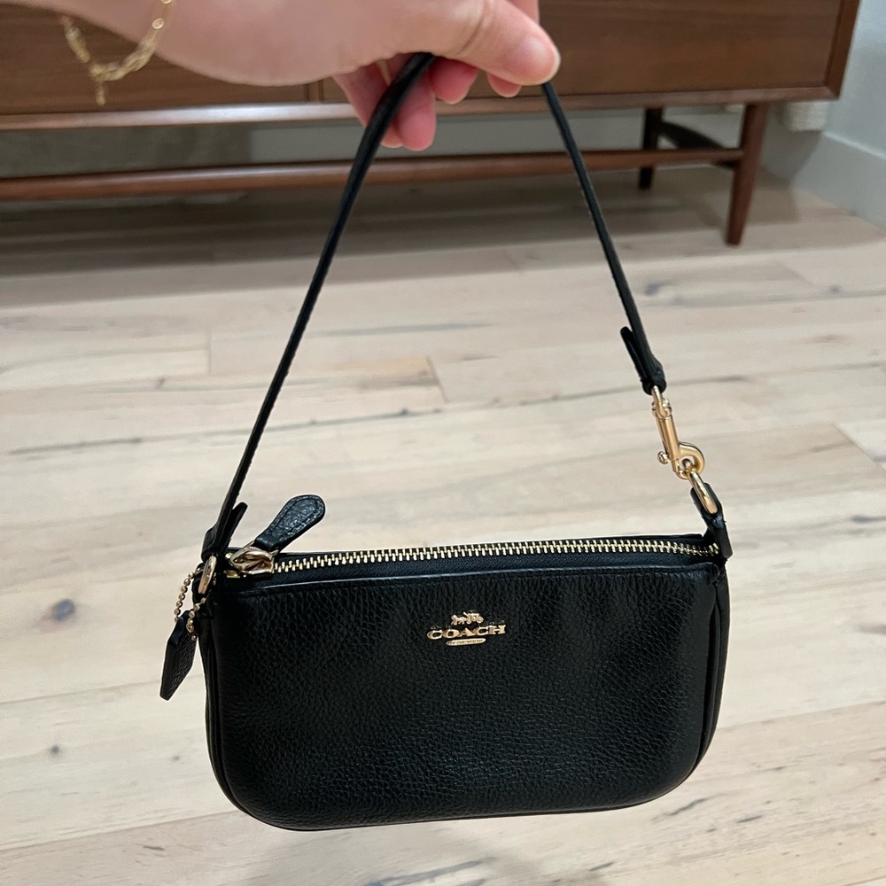 Black coach wristlet